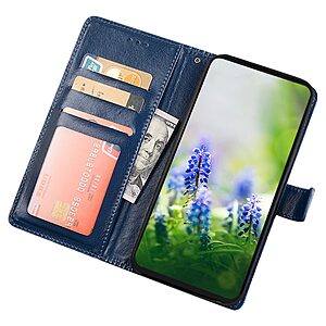 Θήκη TCL 405 / 406 / 408 IDEWEI PU Foldable Series v3 με βάση στήριξης, υποδοχή καρτών και μαγνητικό κούμπωμα Flip Wallet από συνθετικό δέρμα και εσωτερικό TPU μαύρο - Image 3