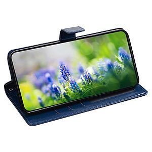 Θήκη TCL 405 / 406 / 408 IDEWEI PU Foldable Series v3 με βάση στήριξης, υποδοχή καρτών και μαγνητικό κούμπωμα Flip Wallet από συνθετικό δέρμα και εσωτερικό TPU μαύρο - Image 4