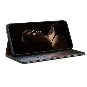 Θήκη Xiaomi Poco M4 5G Mad Mask Folio Series v2 με βάση στήριξης, υποδοχή καρτών και μαγνητικό κούμπωμα Flip Wallet από συνθετικό δέρμα και TPU πράσινο - Image 3