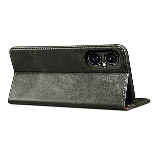 Θήκη Xiaomi Poco M4 5G Mad Mask Folio Series v2 με βάση στήριξης, υποδοχή καρτών και μαγνητικό κούμπωμα Flip Wallet από συνθετικό δέρμα και TPU πράσινο - Image 4