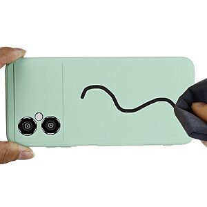 Θήκη Xiaomi Poco M4 5G OEM Soft Liquid Silicone Πλάτη σιλικόνης με κορδόνι πράσινο - Image 4