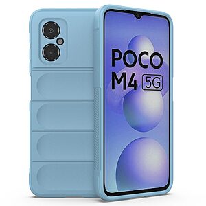 Θήκη Xiaomi Poco M4 5G Mad Mask Rugged Armor από σκληρό Premium TPU γαλάζιο