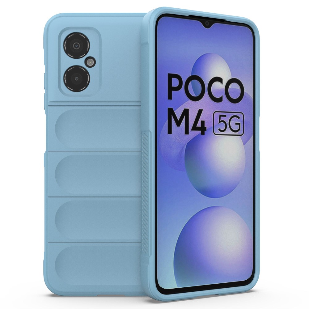 Θήκη Xiaomi Poco M4 5G Mad Mask Rugged Armor από σκληρό Premium TPU γαλάζιο