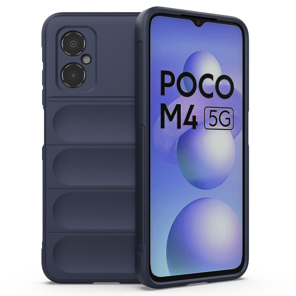 Θήκη Xiaomi Poco M4 5G Mad Mask Rugged Armor από σκληρό Premium TPU μπλε σκούρο