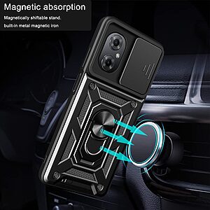 Θήκη Xiaomi Poco M4 5G Mad Mask Camshield Armor Guard Πλάτη με προστασία για την κάμερα, Kickstand και Βάση στήριξης από σκλήρό Premium TPU χρυσό - Image 3