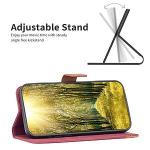 υποδοχές καρτών και μαγνητικό κούμπωμα κόκκινο