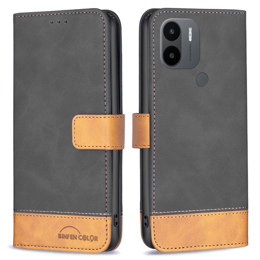 Θήκη Xiaomi Redmi A1+ BINFEN COLOR Leather Wallet Double Stitching Lines v2 με βάση στήριξης