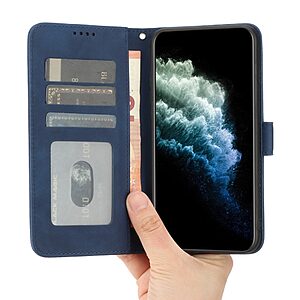 Θήκη Xiaomi Redmi A1+ OEM Leather Wallet Case Series 2 με βάση στήριξης, υποδοχές καρτών και μαγνητικό κούμπωμα Flip Wallet από συνθετικό δέρμα μπλε - Image 3
