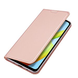 Θήκη Xiaomi Redmi A1+ DUX DUCIS Skin Pro Series με βάση στήριξης, υποδοχή καρτών και μαγνητικό κούμπωμα Flip Wallet από συνθετικό δέρμα και TPU ροζ - Image 4