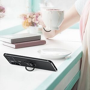 Θήκη Xiaomi Redmi A1+ OEM Magnetic Ring Kickstand / Μαγνητικό δαχτυλίδι / Βάση στήριξης TPU κόκκινο - Image 5