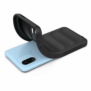 Θήκη Xiaomi Redmi A1+ Mad Mask Rugged Armor από σκληρό Premium TPU μαύρο - Image 4