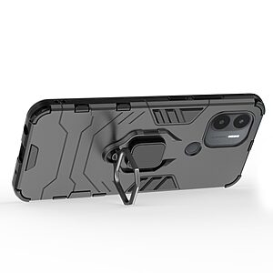 Θήκη Xiaomi Redmi A1+ Mad Mask Πλάτη Thin Armor με Μαγνητικό δαχτυλίδι και Βάση στήριξης TPU μαύρο - Image 3