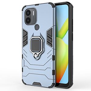 Θήκη Xiaomi Redmi A1+ Mad Mask Πλάτη Thin Armor με Μαγνητικό δαχτυλίδι και Βάση στήριξης TPU γαλάζιο