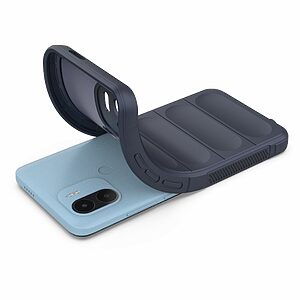 Θήκη Xiaomi Redmi A1+ Mad Mask Rugged Armor από σκληρό Premium TPU μπλε σκούρο - Image 3