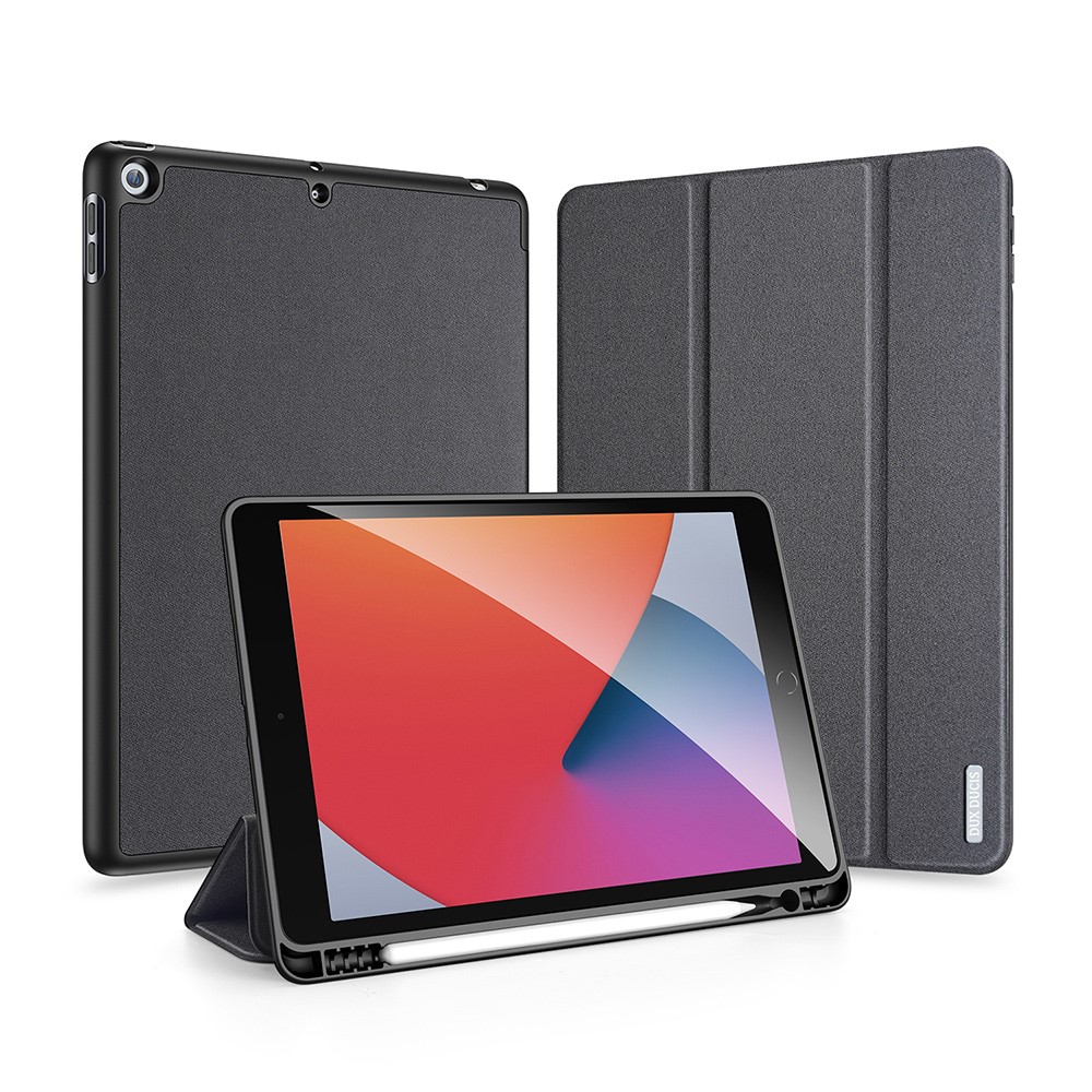 Θήκη Dux Ducis Domo Series Tri-Fold Flip Cover για iPad (2019/2020/2021) 10.2" με ειδική θέση για πενάκι και ενισχυμένη εσωτερική πλάτη σε χρώμα μαύρο Θήκη Dux Ducis Domo Series Tri-Fold Flip Cover για iPad (2019/2020/2021) 10.2" με ειδική θέση για πενάκι και ενισχυμένη εσωτερική πλάτη σε χρώμα μαύρο
