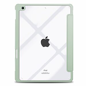 Θήκη Tri-Fold Flip Cover για iPad (2019/2020/2021) 10.2" με ειδική θέση για πενάκι και διάφανη ενισχυμένη πλάτη σε χρώμα πράσινο ανοιχτό - Image 3