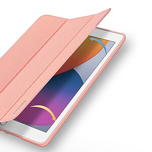 Θήκη Dux Ducis Domo Series Tri-Fold Flip Cover για iPad (2019/2020/2021) 10.2" με ειδική θέση για πενάκι και ενισχυμένη εσωτερική πλάτη σε χρώμα ροζ χρυσό - Image 5