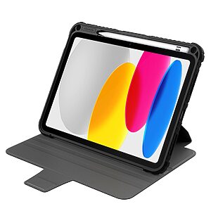 Θήκη NiLLkin Bumper Series με συρόμενο κάλυμμα κάμερας Tri-Fold Flip Cover για iPad (2022) 10.9" / iPad 11" (2025) από TPU και διπλή ενισχυμένη αποσπώμενη πλάτη σε χρώμα μαύρο - Image 3