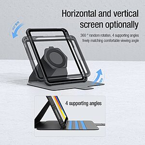 Θήκη NiLLkin Bumper Series με συρόμενο κάλυμμα κάμερας Tri-Fold Flip Cover για iPad (2022) 10.9" / iPad 11" (2025) από TPU και διπλή ενισχυμένη αποσπώμενη πλάτη σε χρώμα μαύρο - Image 5