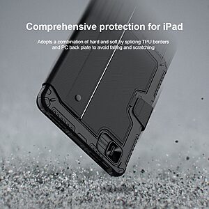 Θήκη NiLLkin Bumper Series με αποσπώμενο πληκτρολόγιο Flip Cover για iPad (2022) 10.9″ από TPU και προστατευτικό κάλυμα κάμερας σε χρώμα μαύρο - Image 5