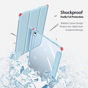 Θήκη Dux Ducis Toby Series Tri-Fold Flip Cover για iPad Air (2020/2022) 10.9" με ειδική θέση για πενάκι και διάφανη ενισχυμένη πλάτη σε χρώμα γαλάζιο - Image 5