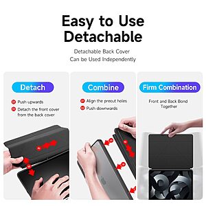 Θήκη Dux Ducis Magi Series Tri-Fold Flip Cover για iPad Air (2020/2022) 10.9" με πολλαπλές θέσεις στήριξης, ειδική θέση για πενάκι και διάφανη ενισχυμένη πλάτη σε χρώμα μαύρο - Image 3