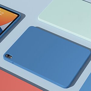 Θήκη MUTURAL Liquid Series Back Cover για iPad Air (2020/2022) 10.9" πλάτη με ενισχυμένη σιλικόνη για προστασία στα χτυπήματα και τις πτώσεις σε χρώμα γαλάζιο - Image 3