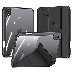 ειδική θέση για πενάκι και διάφανη ενισχυμένη πλάτη σε χρώμα μαύρο