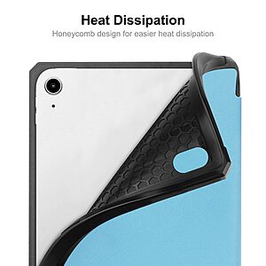 Θήκη ENKAY HAT PRINCE Tri-Fold Flip Cover για iPad mini 8.3" (2021/24) από TPU με ειδική θέση για πενάκι και ενισχυμένη εσωτερική πλάτη σε χρώμα μπλε σκούρο - Image 5