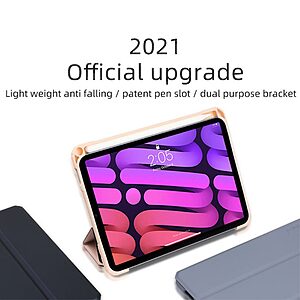Θήκη MUTURAL Tri-Fold Flip Cover για iPad mini 8.3" (2021/24) με ειδική θέση για πενάκι και ενισχυμένη TPU πλάτη σε χρώμα μαύρο - Image 3