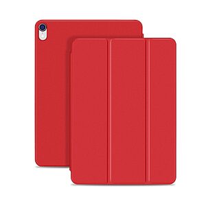Θήκη Tri-Fold Flip Cover για iPad Pro (2018) 11" / iPad Air (2020/2022) 10.9" με μαγνητική πλάτη σε χρώμα κόκκινο