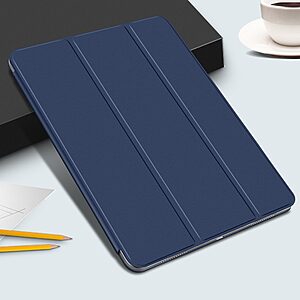 Θήκη Tri-Fold Flip Cover για iPad Pro (2018) 11" / iPad Air (2020/2022) 10.9" με μαγνητική πλάτη σε χρώμα μπλε σκούρο - Image 3