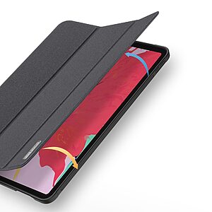 Θήκη Dux Ducis Domo Series Tri-Fold Flip Cover για iPad Pro (2018/2020/2021/2022) 12.9" με ειδική θέση για πενάκι και ενισχυμένη εσωτερική πλάτη σε χρώμα μαύρο - Image 4