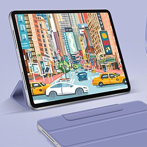 Θήκη Tri-Fold Flip Cover για iPad Pro (2018/2020/2021/2022) 12.9" με μαγνητική πλάτη και ενισχυμένο κούμπωμα σε χρώμα μπλε - Image 5