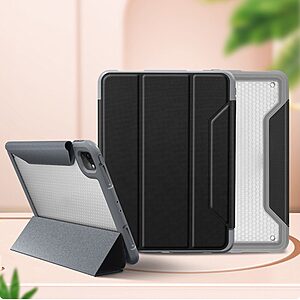 Θήκη MUTURAL Yagao Series Tri-Fold Flip Cover για iPad Pro (2018/2020/2021/2022) 12.9" με ειδική θέση για πενάκι και ενισχυμένο κούμπωμα σε χρώμα μαύρο - Image 3