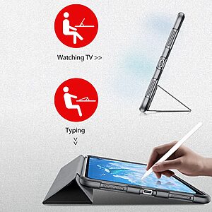 Θήκη MUTURAL Yagao Series Tri-Fold Flip Cover για iPad Pro (2018/2020/2021/2022) 12.9" με ειδική θέση για πενάκι και ενισχυμένο κούμπωμα σε χρώμα μαύρο - Image 5