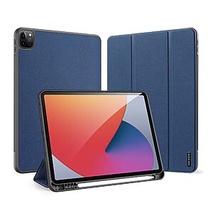 Θήκη Dux Ducis Skin Pro Series Tri-Fold Flip Cover για iPad Pro (2020/2021/2022) 11" με ειδική θέση για πενάκι και ενισχυμένη εσωτερική πλάτη σε χρώμα μπλε