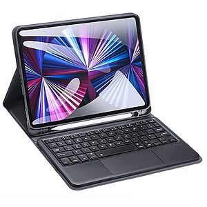 Θήκη Dux Ducis με αποσπώμενο πληκτρολόγιο Flip Cover για iPad Pro (2020/2021/2022) 11" / iPad Air (2020/2022) 10.9" από TPU και προστατευτικό κάλυμα κάμερας σε χρώμα μαύρο