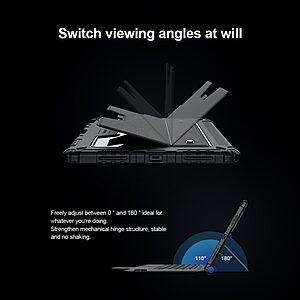 Θήκη <strong>NiLLkin Bumper Series</strong> με αποσπώμενο πληκτρολόγιο Flip Cover για iPad Pro (2020/2021/2022) 11″ / iPad Air (2020/2022) 10.9″ από TPU και προστατευτικό κάλυμα κάμερας σε χρώμα μαύρο - Image 4