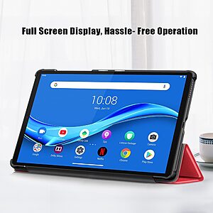 Θήκη Tri-Fold Flip Cover για Lenovo Tab M10 FHD Plus (2nd Gen) 10.3" TPU με ενισχυμένες γωνίες σε χρώμα κόκκινο - Image 5