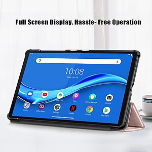 Θήκη Tri-Fold Flip Cover για Lenovo Tab M10 FHD Plus (2nd Gen) 10.3" TPU με ενισχυμένες γωνίες σε χρώμα ροζ χρυσό - Image 5