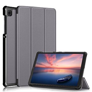 Θήκη Tri-Fold Flip Cover για Galaxy Tab A7 Lite 8.7" TPU με ενισχυμένες γωνίες σε χρώμα γκρι