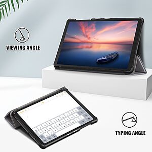 Θήκη Tri-Fold Flip Cover για Galaxy Tab A7 Lite 8.7" TPU με ενισχυμένες γωνίες σε χρώμα γκρι - Image 4