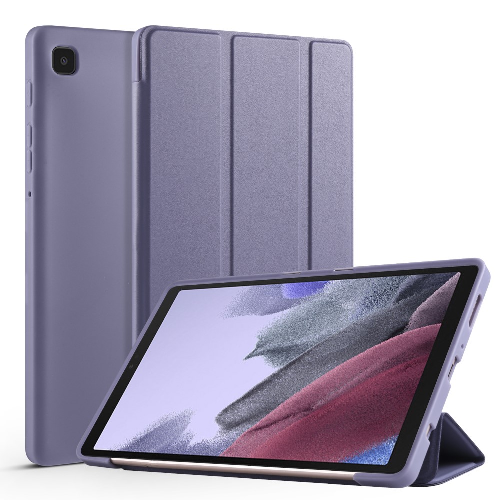 Θήκη Tri-Fold Flip Cover για Galaxy Tab A7 Lite 8.7" από TPU και ενισχυμένη εσωτερική πλάτη σε χρώμα μωβ