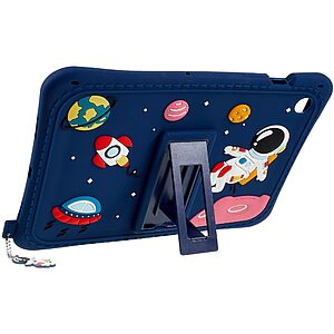Θήκη με σχέδιο Cartoon Space Back Cover για Galaxy Tab A8 10.5" με ενισχυμένη πλάτη σιλικόνης για προστασία στα χτυπήματα και τις πτώσεις σε χρώμα μπλε σκούρο