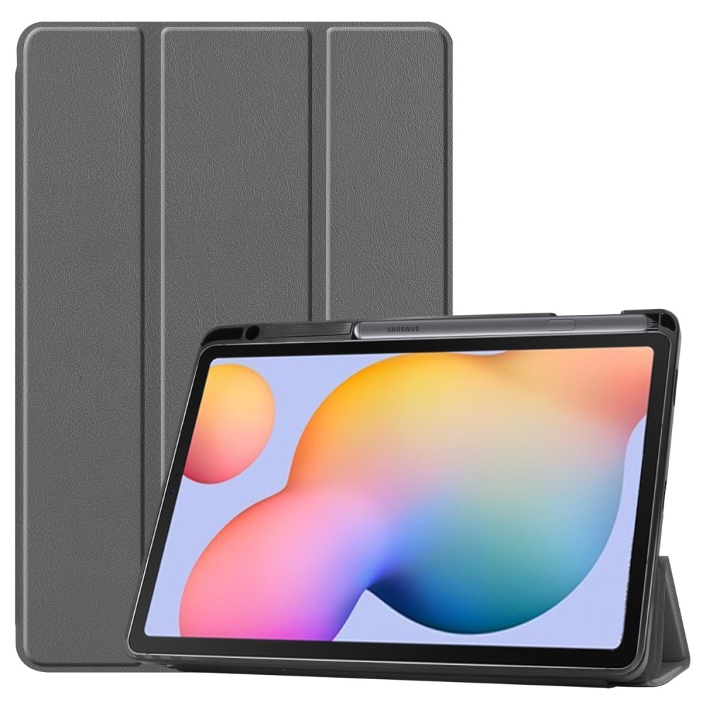 Θήκη Tri-Fold Flip Cover για Galaxy Tab S6 Lite / S6 Lite (2022) TPU με ειδική θέση για πενάκι και διπλή ενισχυμένη πλάτη σε χρώμα γκρι Θήκη Tri-Fold Flip Cover για Galaxy Tab S6 Lite / S6 Lite (2022) TPU με ειδική θέση για πενάκι και διπλή ενισχυμένη πλάτη σε χρώμα γκρι