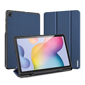 Θήκη Dux Ducis Domo Series Tri-Fold Flip Cover για Galaxy Tab S6 Lite / S6 Lite (2022) με ειδική θέση για πενάκι και ενισχυμένη εσωτερική πλάτη σε χρώμα μπλε