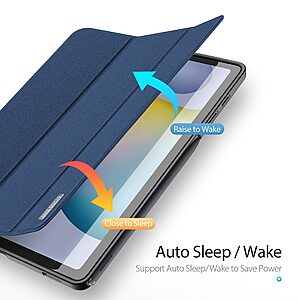 Θήκη Dux Ducis Domo Series Tri-Fold Flip Cover για Galaxy Tab S6 Lite / S6 Lite (2022) με ειδική θέση για πενάκι και ενισχυμένη εσωτερική πλάτη σε χρώμα μπλε - Image 4