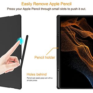 Θήκη Flip Cover για Galaxy Tab S8 Ultra 14.6" με πολλαπλές θέσεις στήριξης και διπλή ενισχυμένη πλάτη σε χρώμα γκρι - Image 5