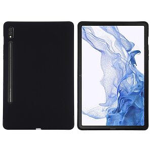 Θήκη Back Cover για Galaxy Tab S8 Ultra 14.6" με ειδική υποδοχή για πενάκι και προστασία στα χτυπήματα και τις πτώσεις σε χρώμα μαύρο